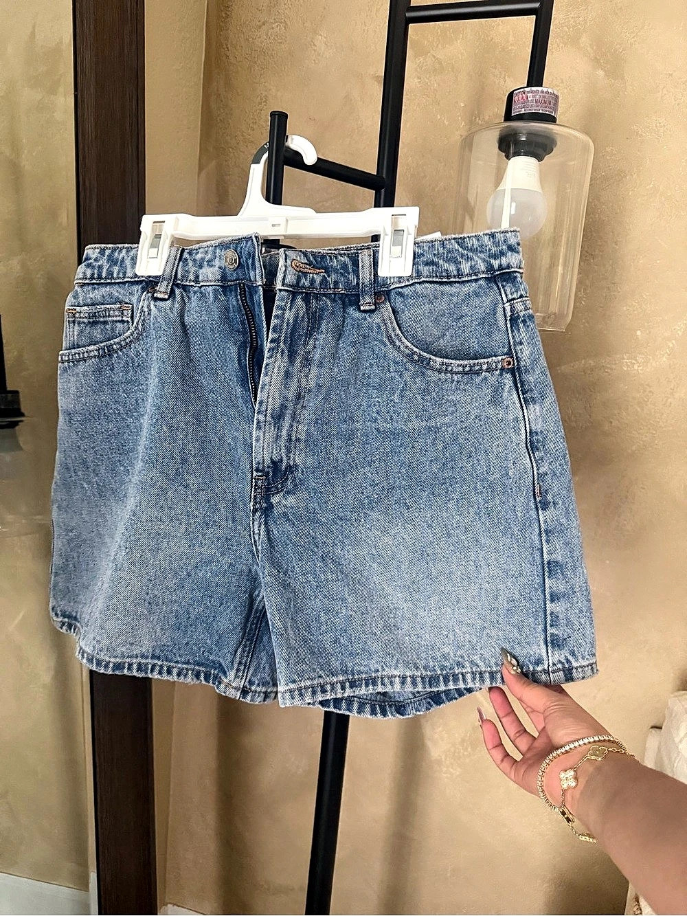 Simply Society Women's Blue Denim Jean Shorts